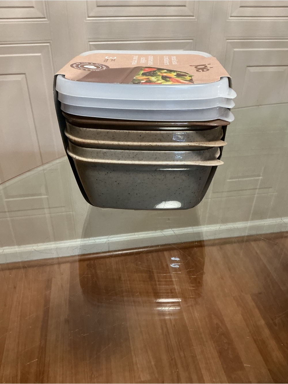 Joie Meal  Container, Set of 3 (Green/ Orange / Grey) - 4 Cup 1 L